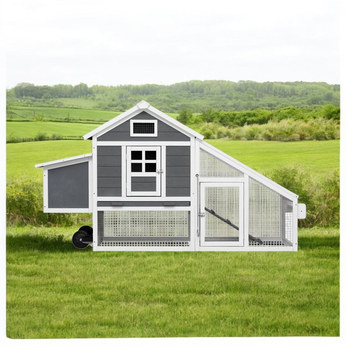 Convenient Chicken Coop on Wheels - Spacious, Durable, and Easy to Move - Small Pet Homes