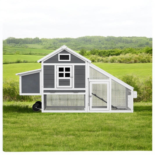 Convenient Chicken Coop on Wheels - Spacious, Durable, and Easy to Move - Small Pet Homes