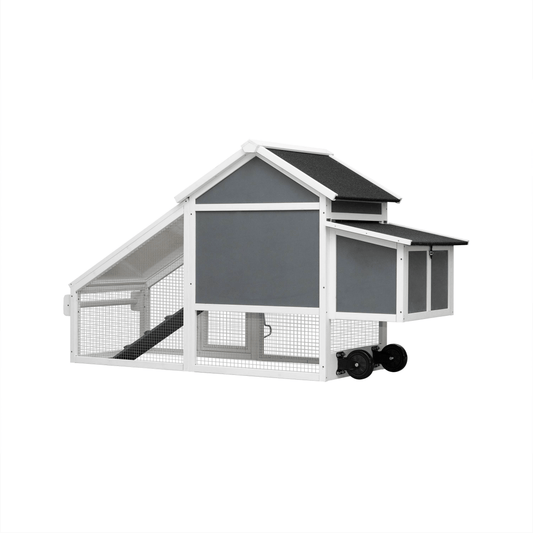 Convenient Chicken Coop on Wheels - Spacious, Durable, and Easy to Move - Small Pet Homes