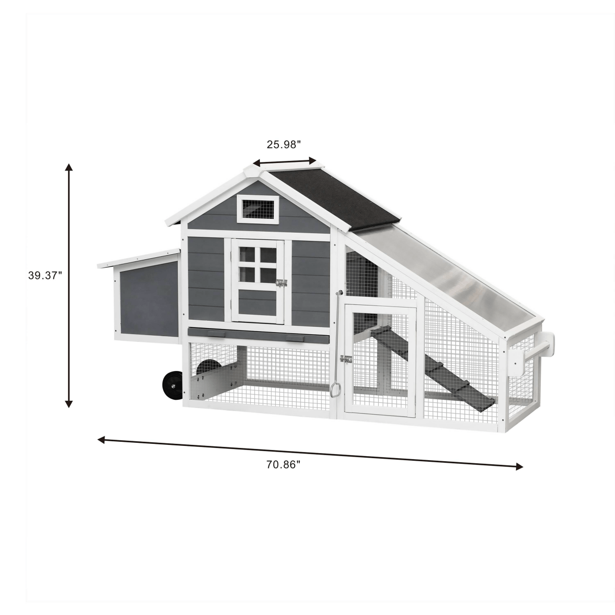 Convenient Chicken Coop on Wheels - Spacious, Durable, and Easy to Move - Small Pet Homes