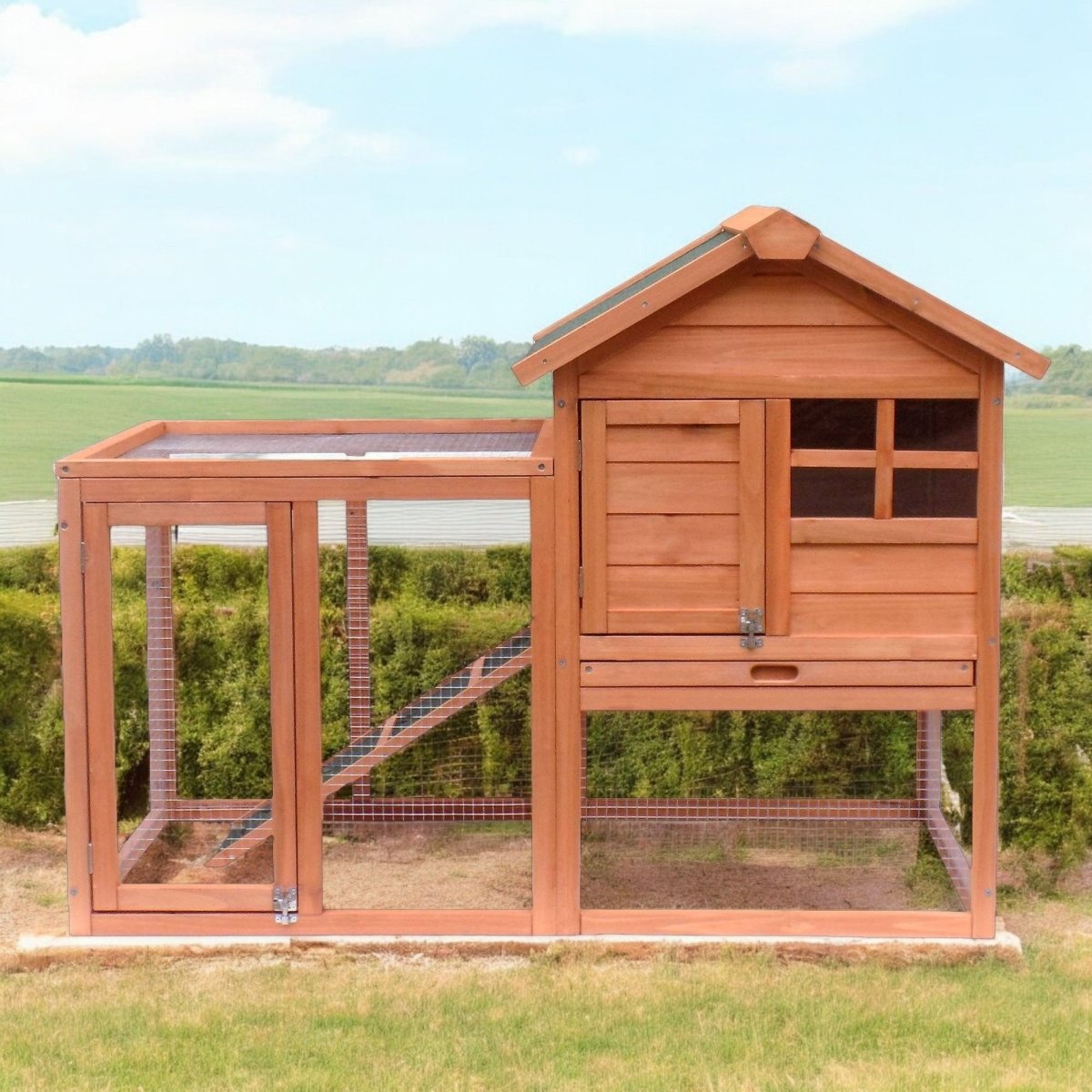 Durable Small Wooden Chicken Coop – Perfect for Limited Spaces - Small Pet Homes